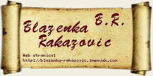 Blaženka Rakazović vizit kartica